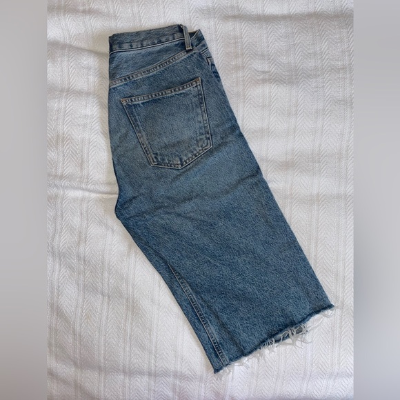 AGOLDE Aritzia Denim Shorts | Carrie Bermuda Long Shorts Jean Blue 24 - Picture 5 of 6